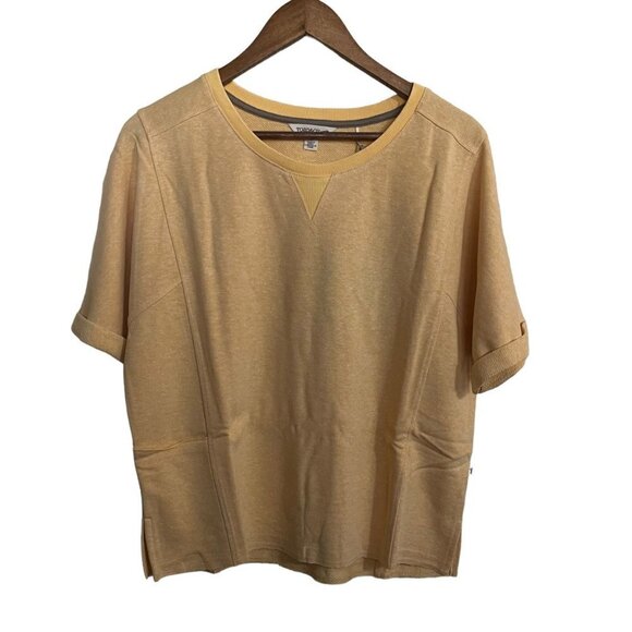 Toad&Co Womens NWT Polenta Heather Hemp Short Sleeve Couvert Sweatshirt Small - Picture 2 of 11